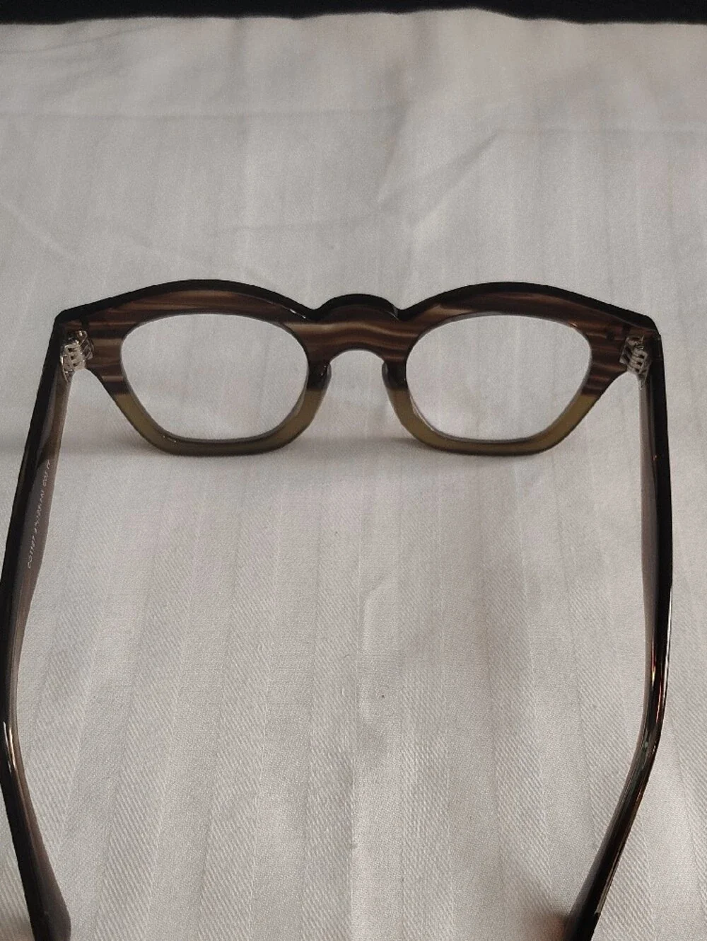 Executive Academia Chunky Green/Tortoise Keyhose Nose Oversized Optical Glasses